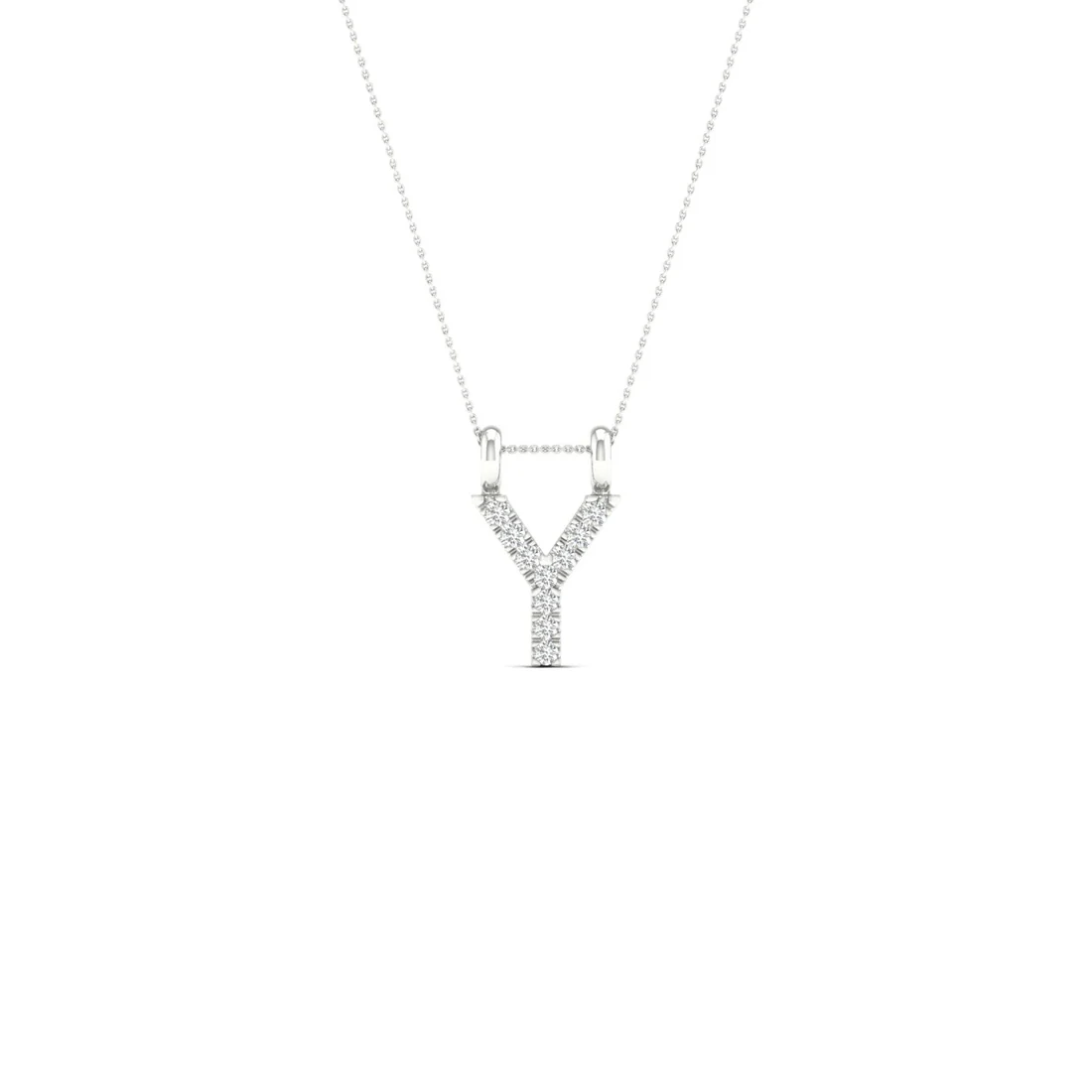 0.05 CTW Lab Grown Diamond Y Letter Pendant