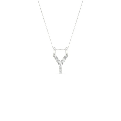 0.05 CTW Lab Grown Diamond Y Letter Pendant