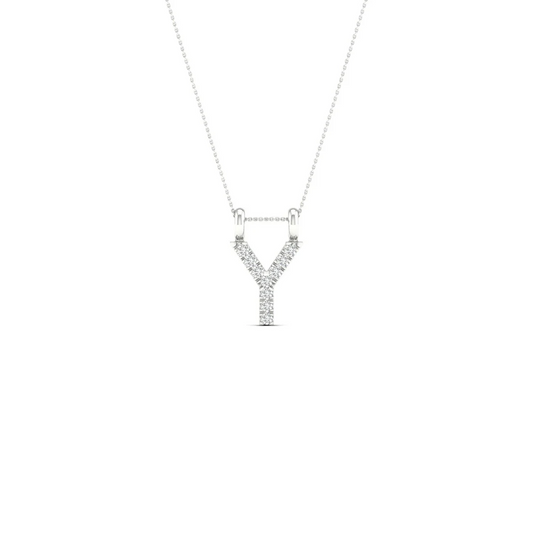 0.05 CTW Lab Grown Diamond Y Letter Pendant