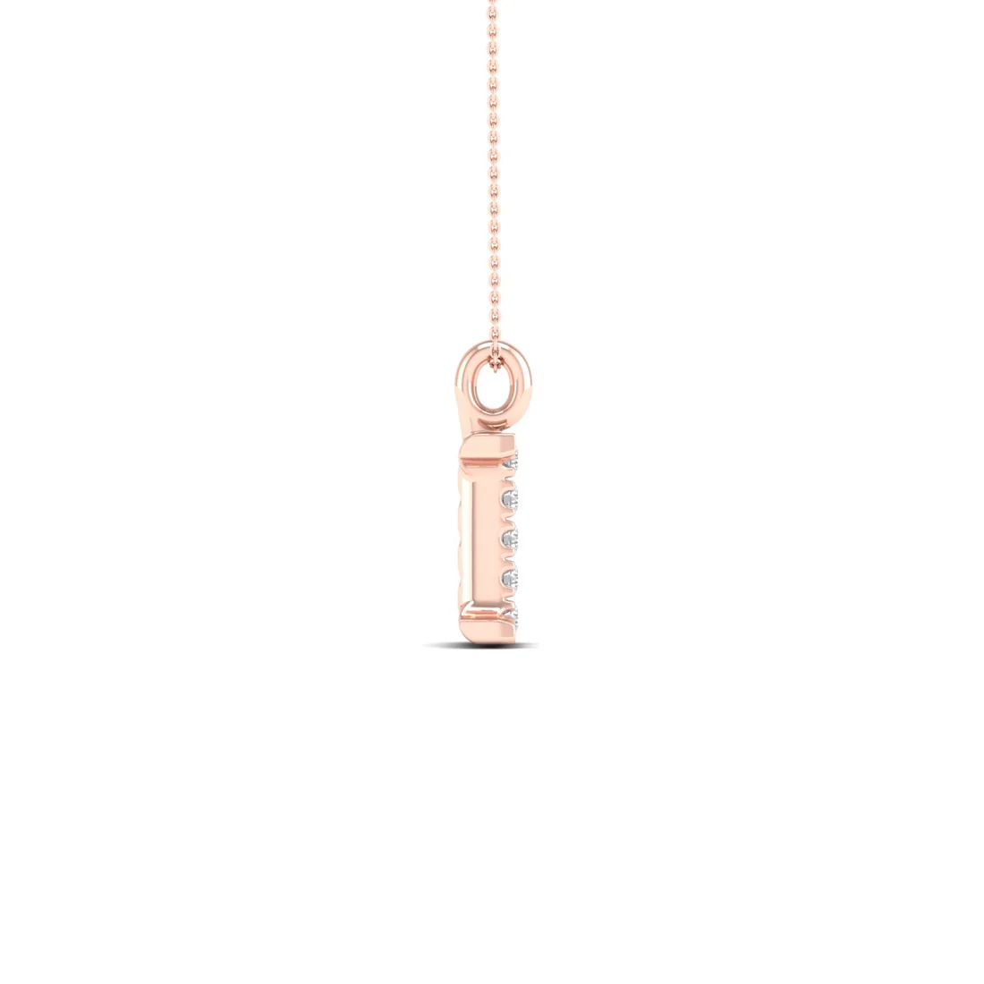 0.02 CTW Lab Grown Diamond I Letter Pendant