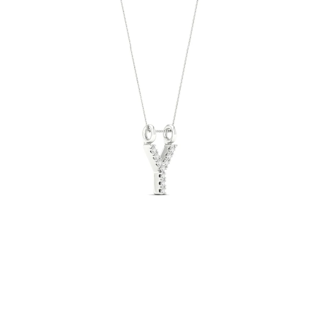 0.05 CTW Lab Grown Diamond Y Letter Pendant
