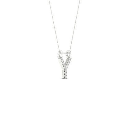 0.05 CTW Lab Grown Diamond Y Letter Pendant