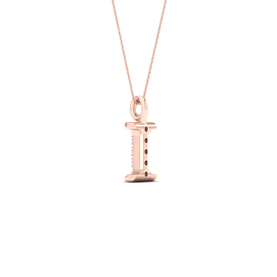 0.02 CTW Lab Grown Diamond I Letter Pendant