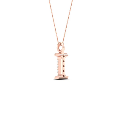 0.02 CTW Lab Grown Diamond I Letter Pendant