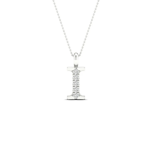 0.02 CTW Lab Grown Diamond I Letter Pendant