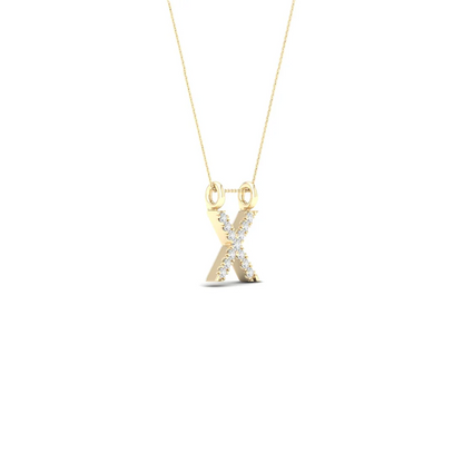 0.06 CTW Lab Grown Diamond X Letter Pendant