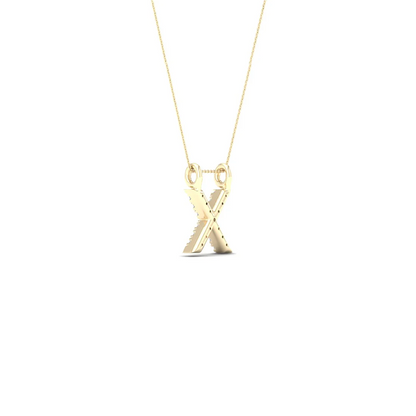 0.06 CTW Lab Grown Diamond X Letter Pendant