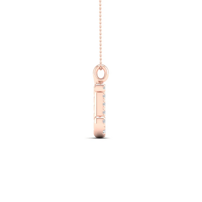 0.05 CTW Lab Grown Diamond J Letter Pendant