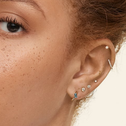 Single Petite Lab Grown Diamond Stud Earring