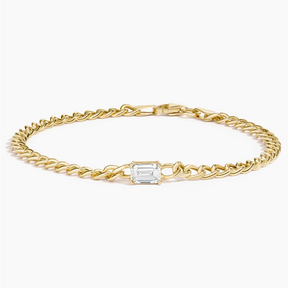 2/3CTW 7 inch East-West Emerald Lab Grown Diamond Bracelet