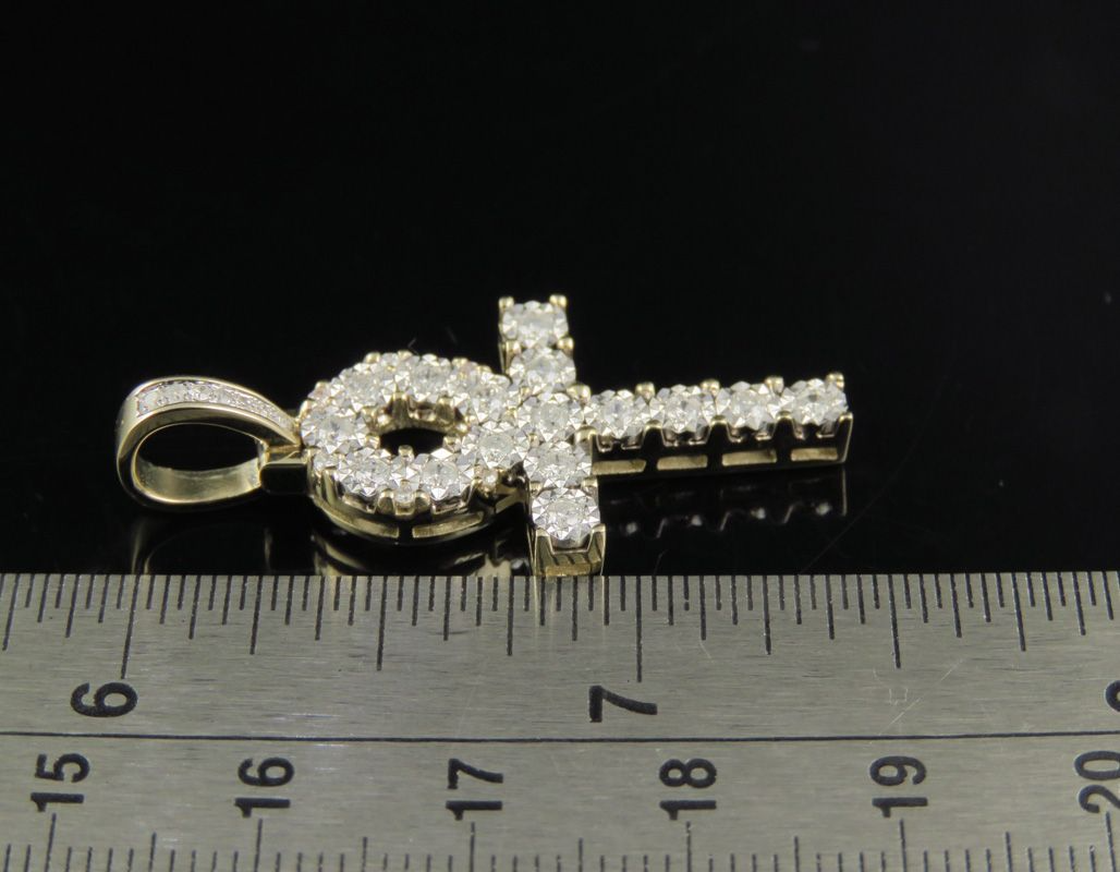 Iced Out 1.5 Inch Lab Grown Diamond Ankh Cross Pendant