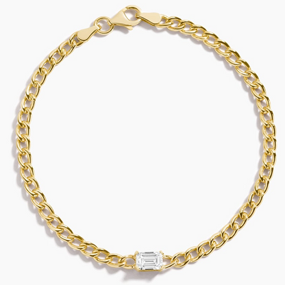 2/3CTW 7 inch East-West Emerald Lab Grown Diamond Bracelet