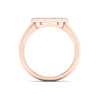 0.25Ctw Heart Baguette Round Lab Grown Diamond Wedding Band