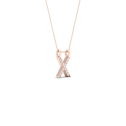 0.06 CTW Lab Grown Diamond X Letter Pendant