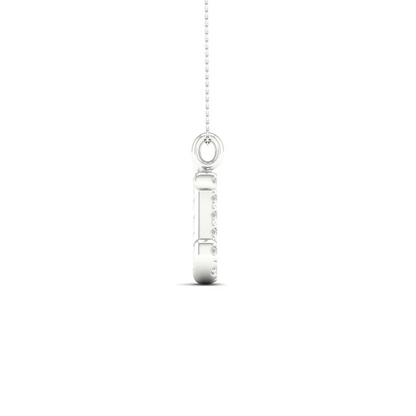 0.05 CTW Lab Grown Diamond J Letter Pendant