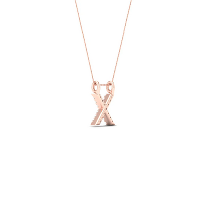 0.06 CTW Lab Grown Diamond X Letter Pendant