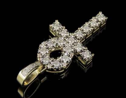 Iced Out 1.5 Inch Lab Grown Diamond Ankh Cross Pendant