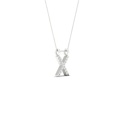 0.06 CTW Lab Grown Diamond X Letter Pendant