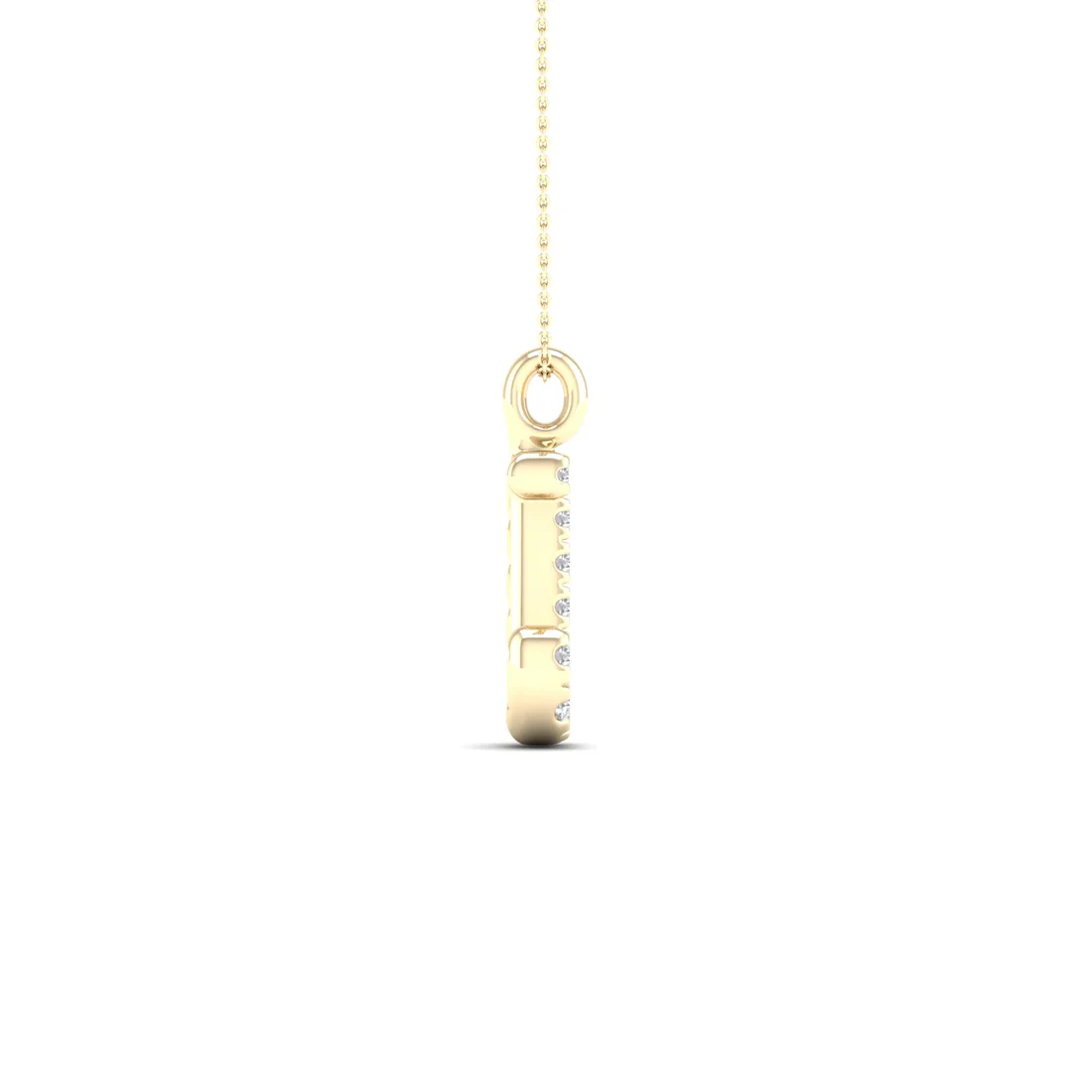 0.05 CTW Lab Grown Diamond J Letter Pendant