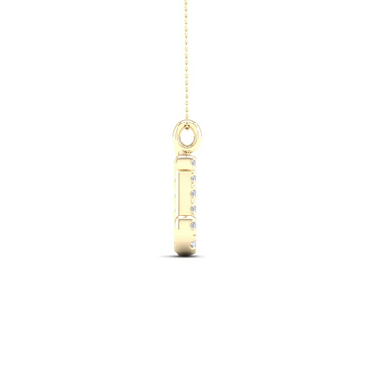 0.05 CTW Lab Grown Diamond J Letter Pendant