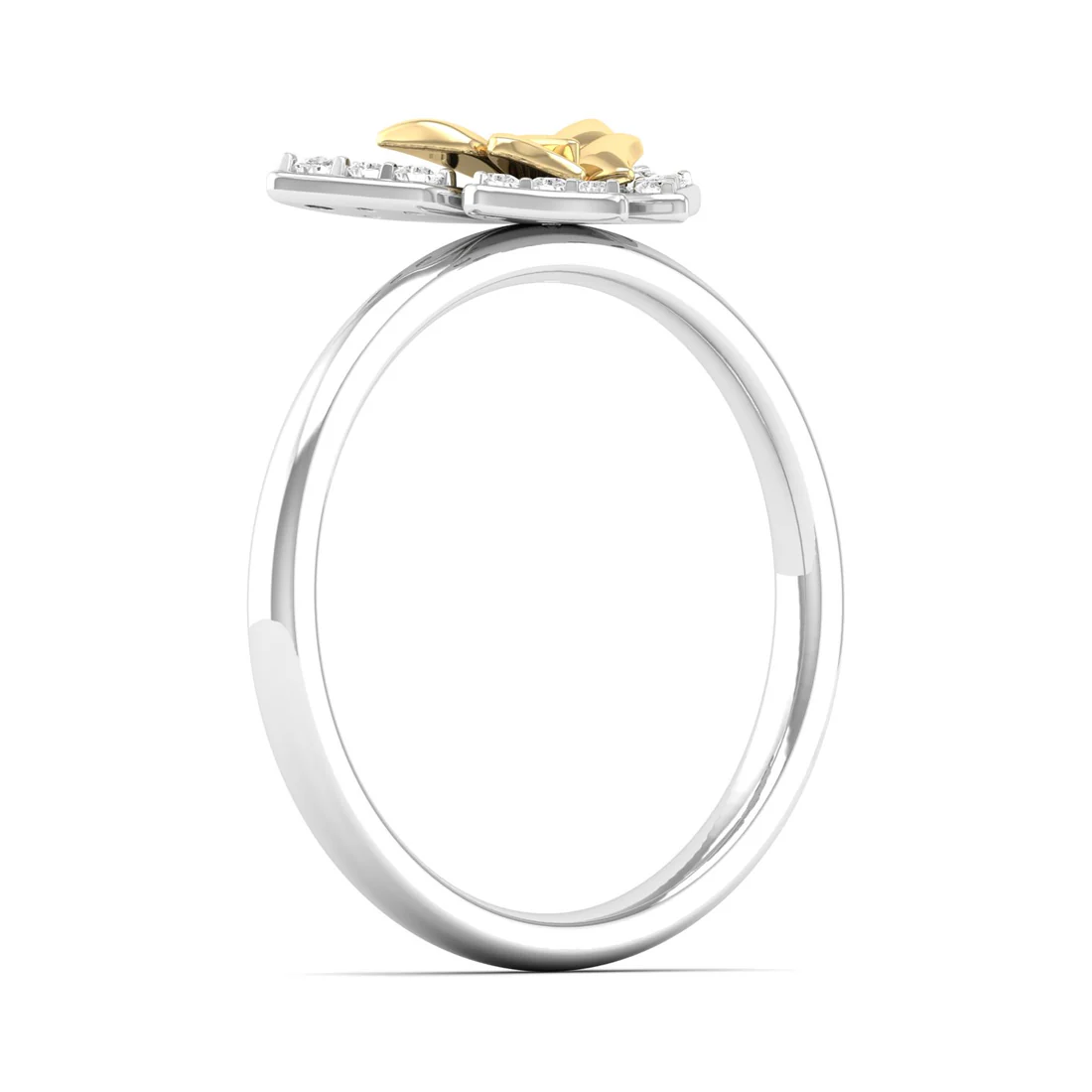 0.15Ctw Lab Grown Diamond Beautiful Butterfly Ring