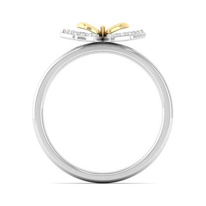 0.15Ctw Lab Grown Diamond Beautiful Butterfly Ring