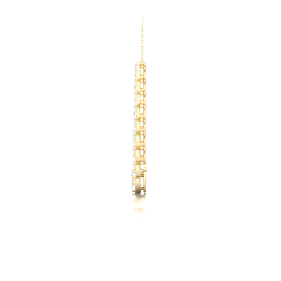 2.96CTW Chevron Cluster Lab Grown Diamond Necklace