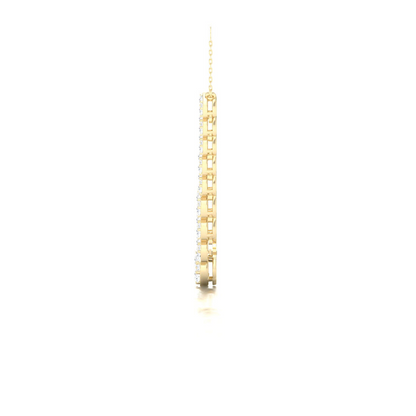 2.96CTW Chevron Cluster Lab Grown Diamond Necklace