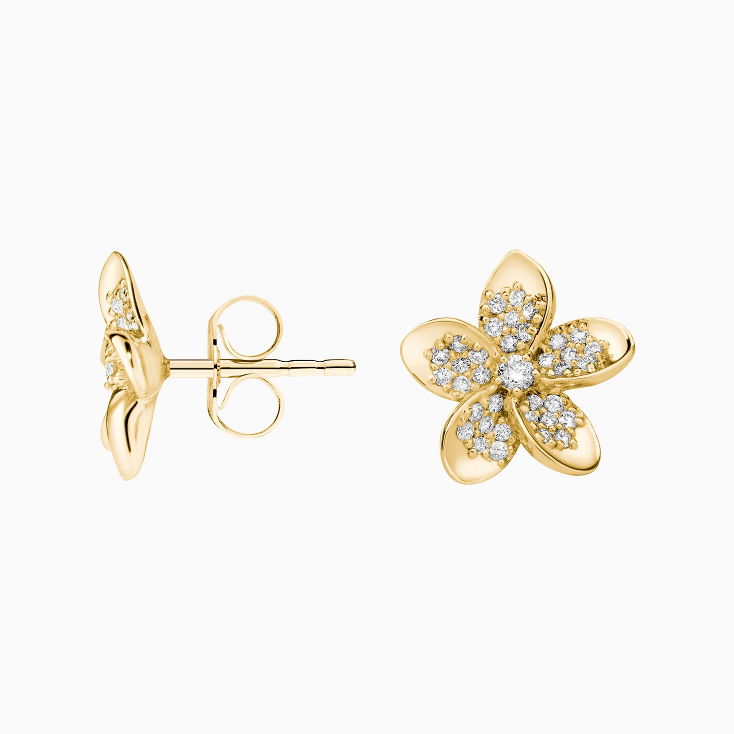 1/4 CTW Plumeria Lab Grown Diamond Stud Earrings