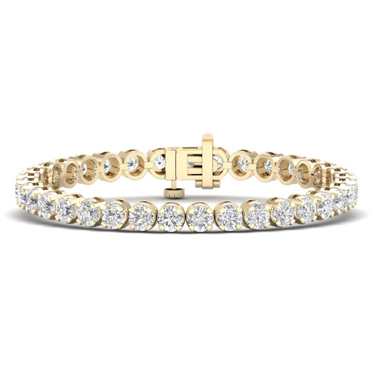 8.00CTW Four Prong Lab Grown Diamond Round Classic Tennis Bracelet