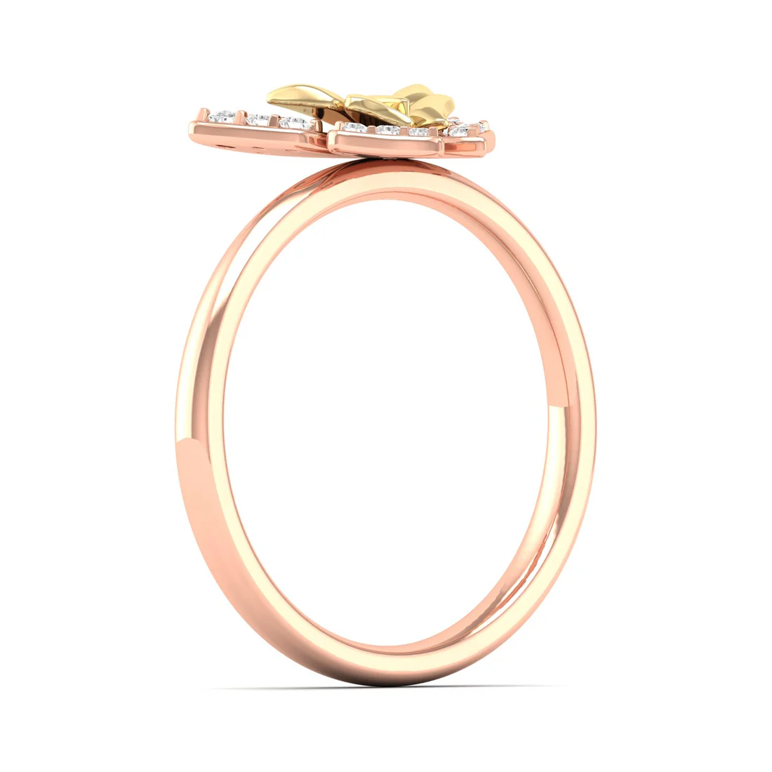 0.15Ctw Lab Grown Diamond Beautiful Butterfly Ring