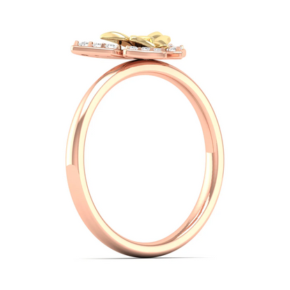 0.15Ctw Lab Grown Diamond Beautiful Butterfly Ring