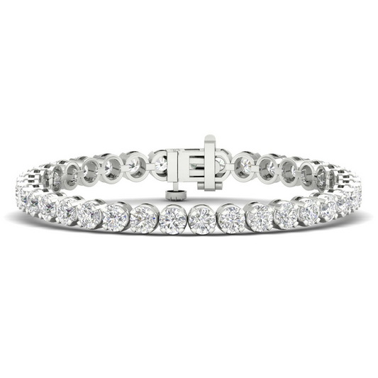 8.00CTW Four Prong Lab Grown Diamond Round Classic Tennis Bracelet
