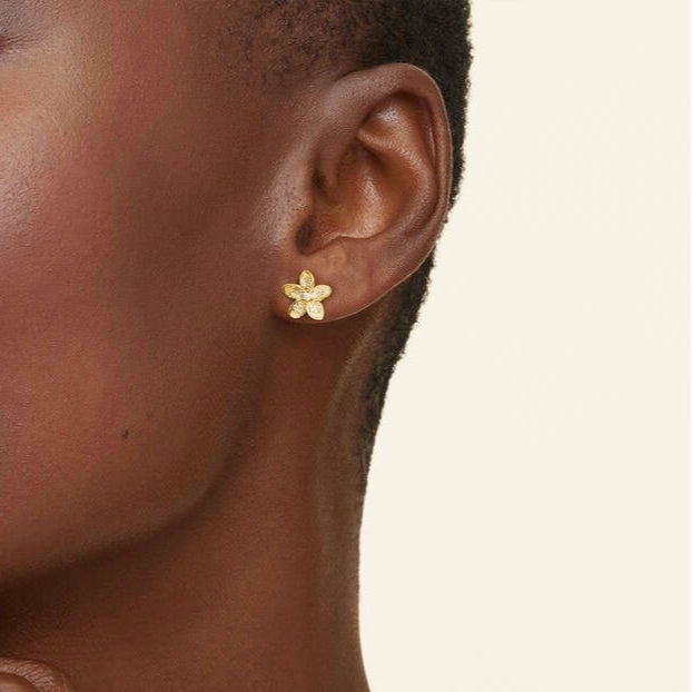 1/4 CTW Plumeria Lab Grown Diamond Stud Earrings