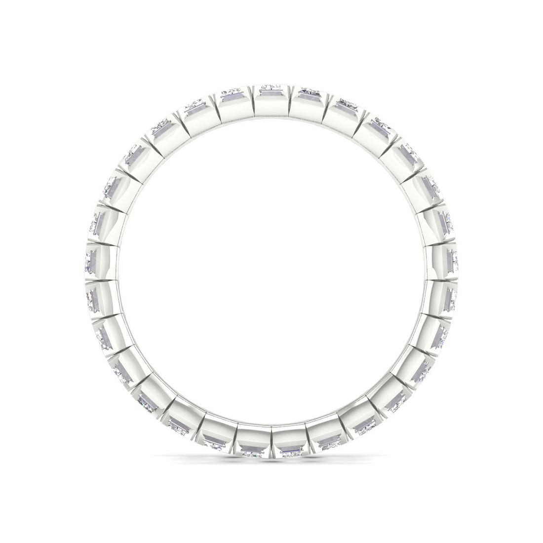 2 CTW Emerald Eternity Lab Grown Diamond Wedding Band