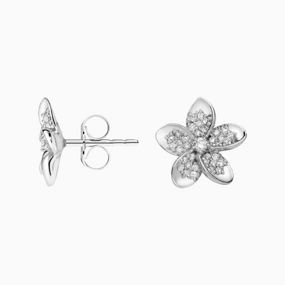 1/4 CTW Plumeria Lab Grown Diamond Stud Earrings