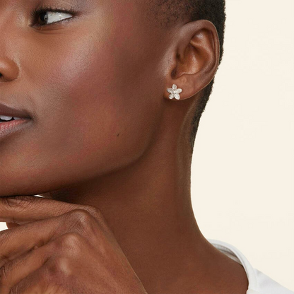 1/4 CTW Plumeria Lab Grown Diamond Stud Earrings