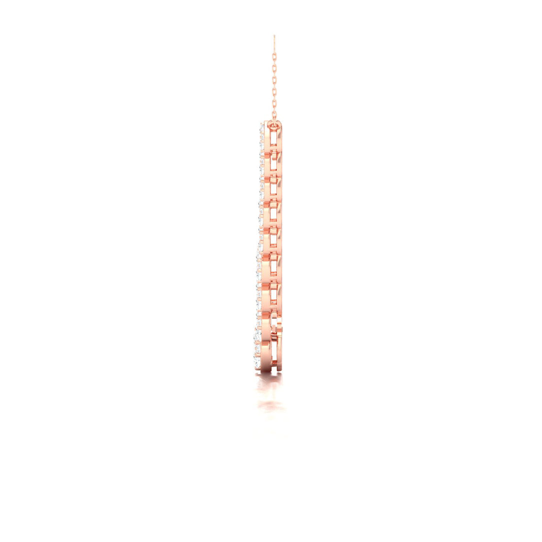 2.96CTW Chevron Cluster Lab Grown Diamond Necklace