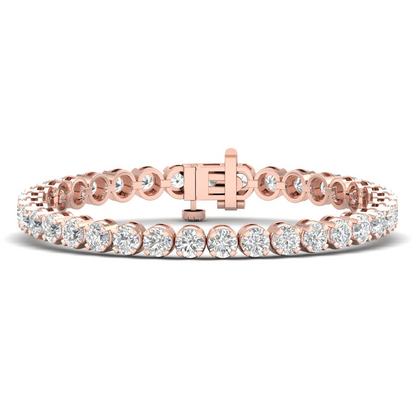 8.00CTW Four Prong Lab Grown Diamond Round Classic Tennis Bracelet