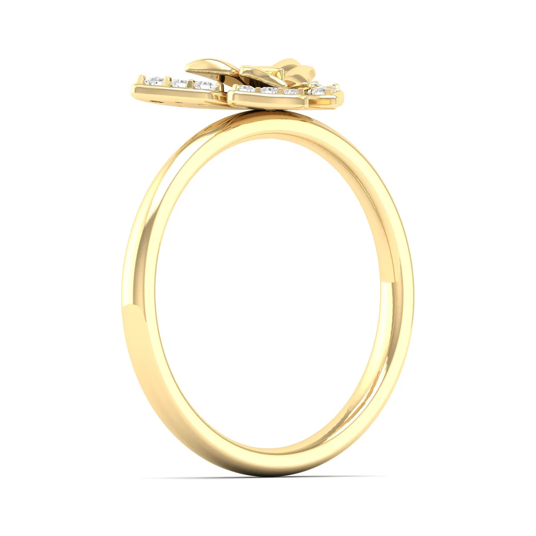 0.15Ctw Lab Grown Diamond Beautiful Butterfly Ring