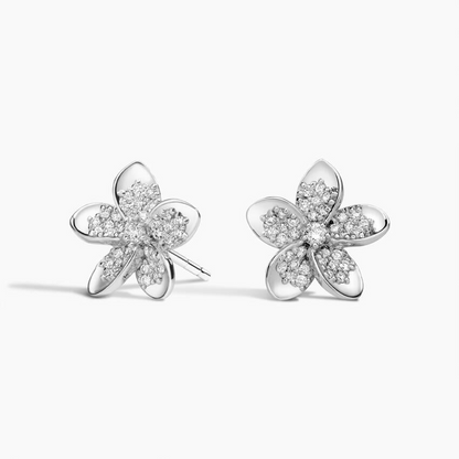 1/4 CTW Plumeria Lab Grown Diamond Stud Earrings