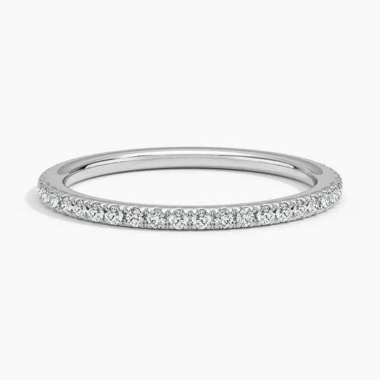 0.24 CTW Round Lab Grown Diamond Minimalist Wedding Band in 14k Gold