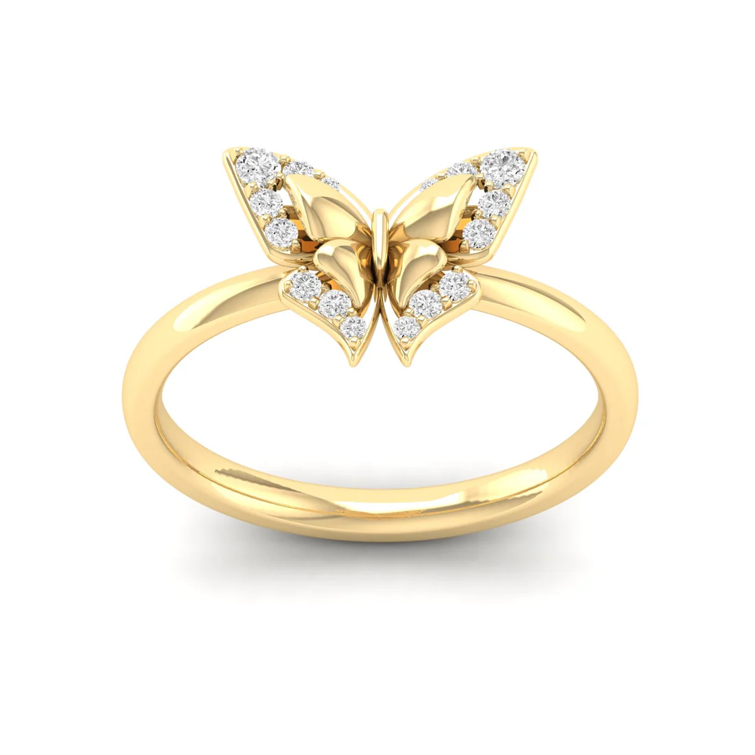 0.15Ctw Lab Grown Diamond Beautiful Butterfly Ring