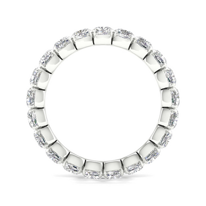 3 CTW Cushion Eternity Lab Grown Diamond Wedding Band