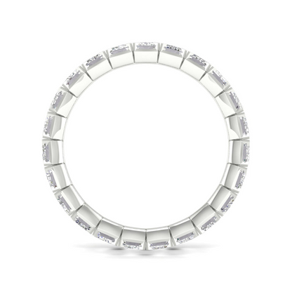 4 CTW Emerald Eternity Lab Grown Diamond Wedding Band