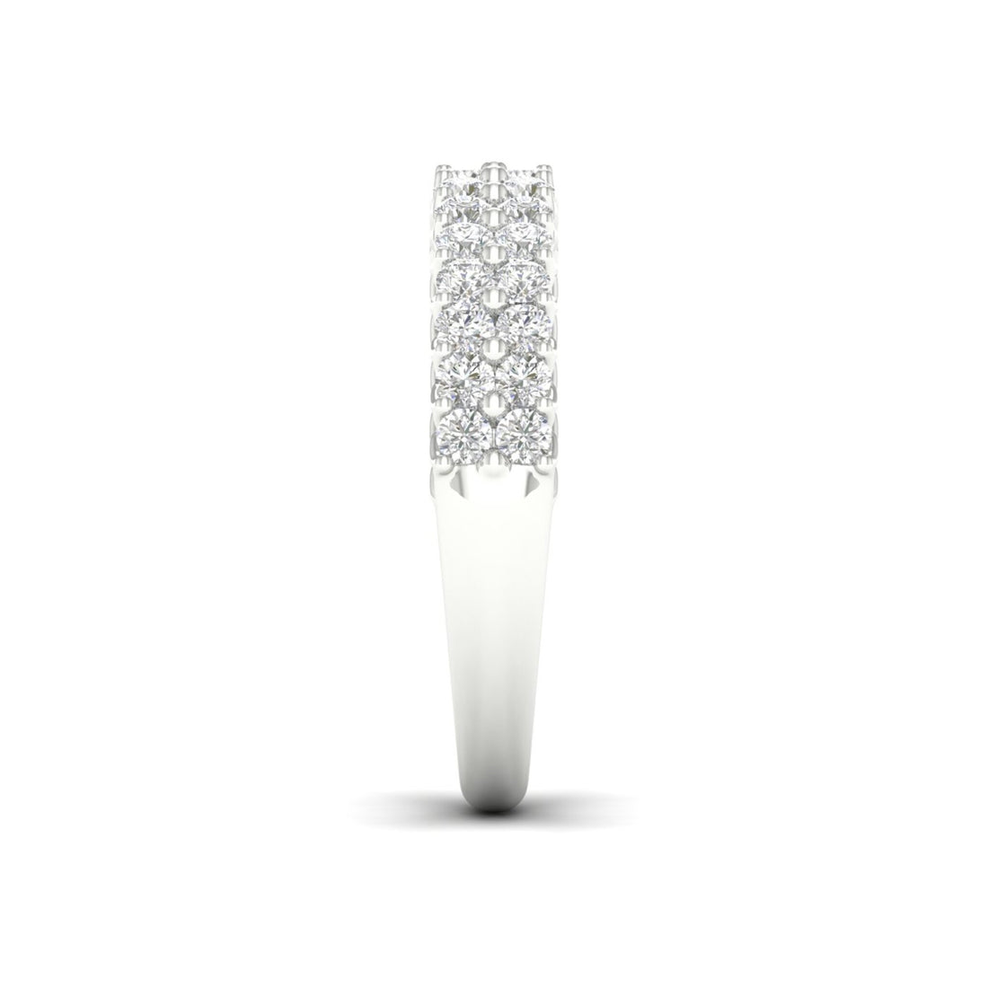 1 CTW Entwine Double Row 18KT Gold Lab Grown Diamond Wedding Band