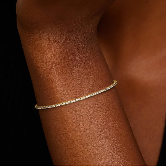 1.50CTW 6.5 inch Lab grown Diamond Tennis Bracelet in Gold