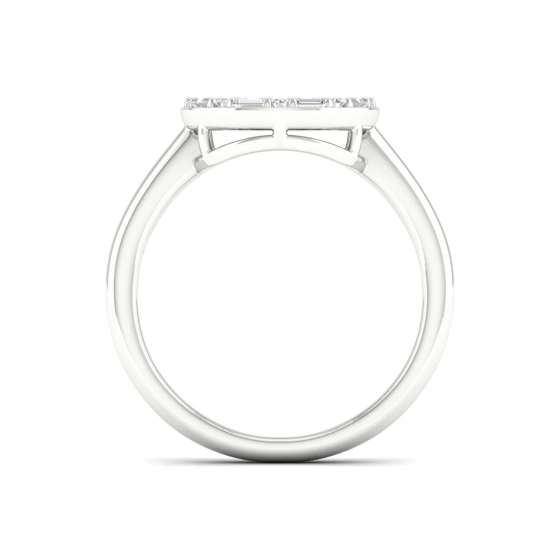 0.25Ctw Lab Grown Diamond Circle Baguette Fashion Ring