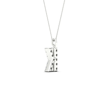 0.05 CTW Lab Grown Diamond K Initial Letter Pendant