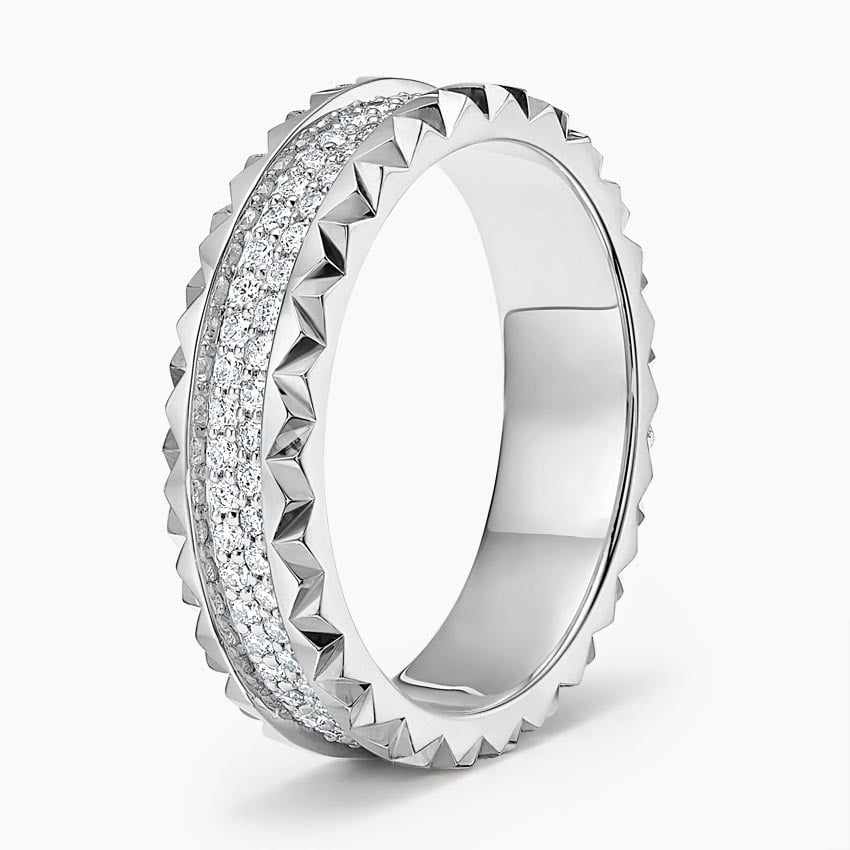 0.64CTW 14K Yellow Gold lab Grown Diamond Trendy Wedding Band